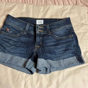 Hudson Jeans Blue Jean Shorts with Cuffed Hem